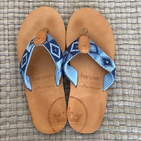 RARE Peter Millar x Hari Mark sandals. Barely worn! Size 8! - Picture 1 of 3